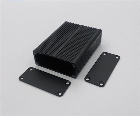 Heat Resistant Powder-coated Black Extruded Aluminum Enclosure 46*19*60mm With Mounting Brackets