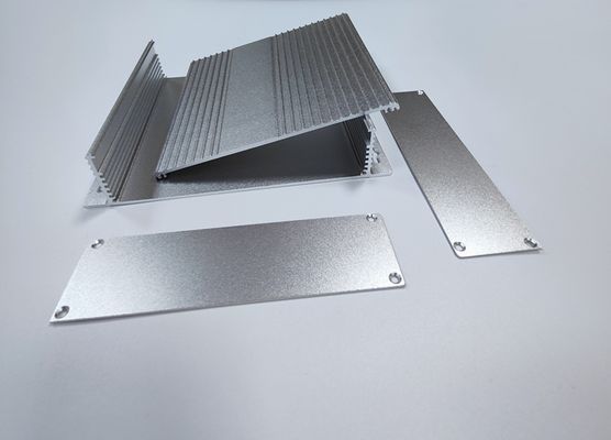 160*46*150mm Anodized Black Aluminum Cooling Case With Flange Wall Mount