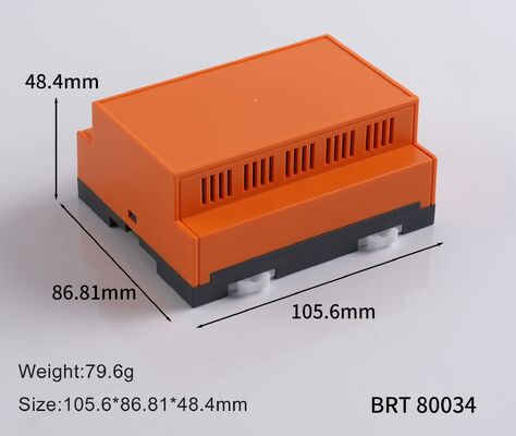DIN Rail Enclosure BRT80034 105.6x86.8x48.4mm DIN Rail Box For Industrial Control & Power Supply