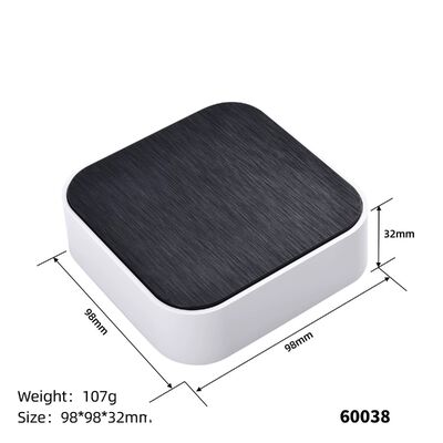 솔질된 마감 표면 98*98*32mm 전자 제품을 위한 스마트 Wi-Fi 컨트롤러 데스크탑 플라스틱 인클로저