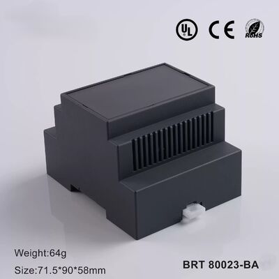 DIN 레일 인클로저 4모듈 DIN 레일 하우징 (PCB 릴레이 및 모듈용, 난연성 ABS 재질)